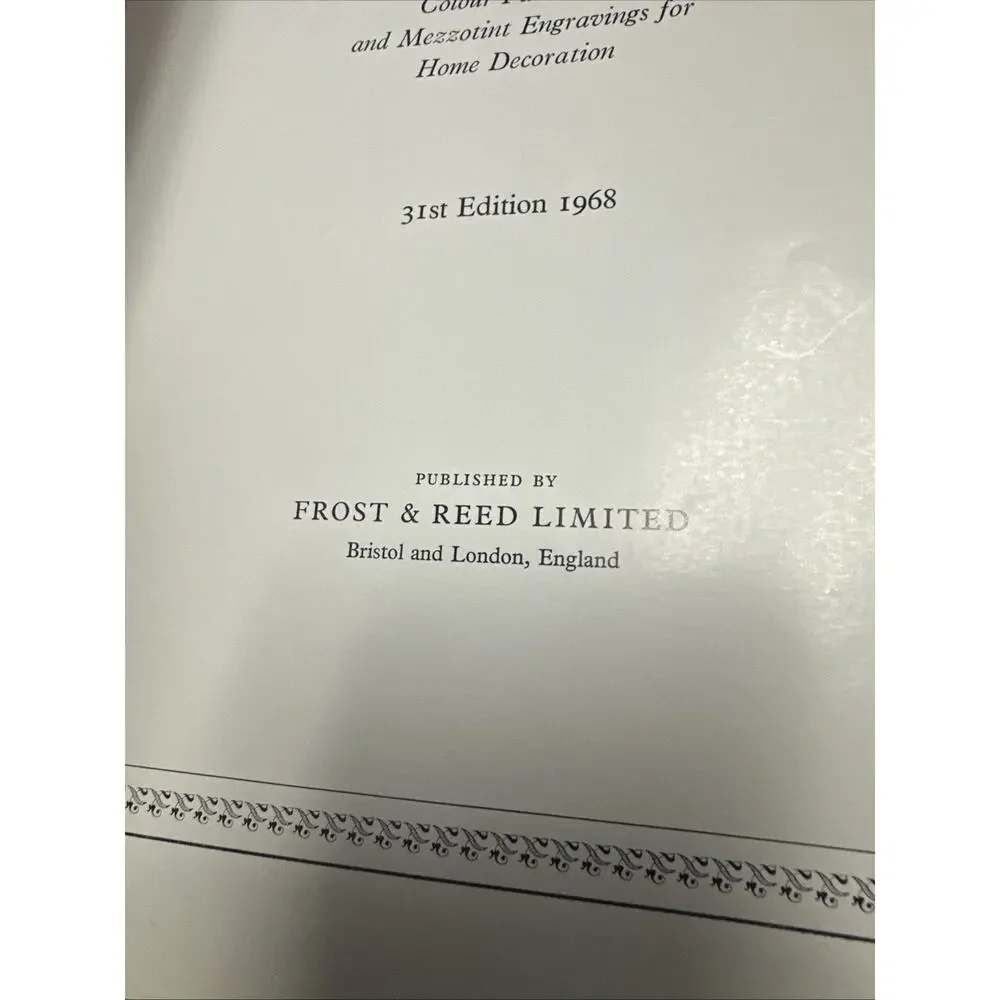 The‎ Homelovers Book of Fine Prints 1968 edition Frost & Reed